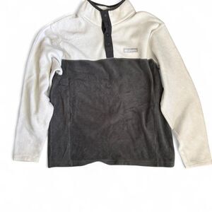 Columbia Sportswear Women's Cream and Gray Fleece Size XL